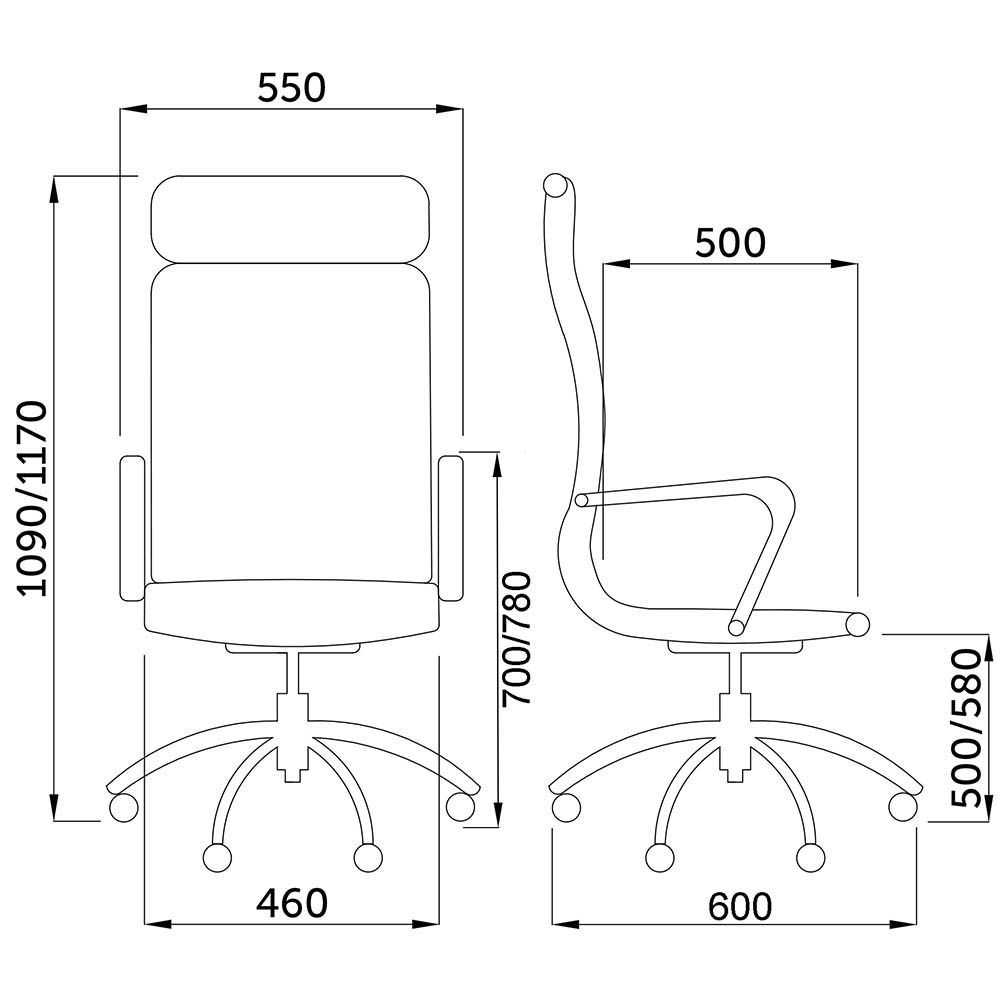 Офисное кресло AksHome City чёрный, экокожа 70014 1