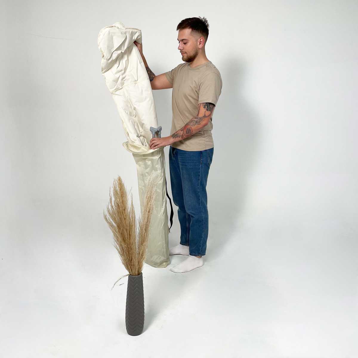 Складной стул AksHome Maggy белый, искусственный мех 86919 1