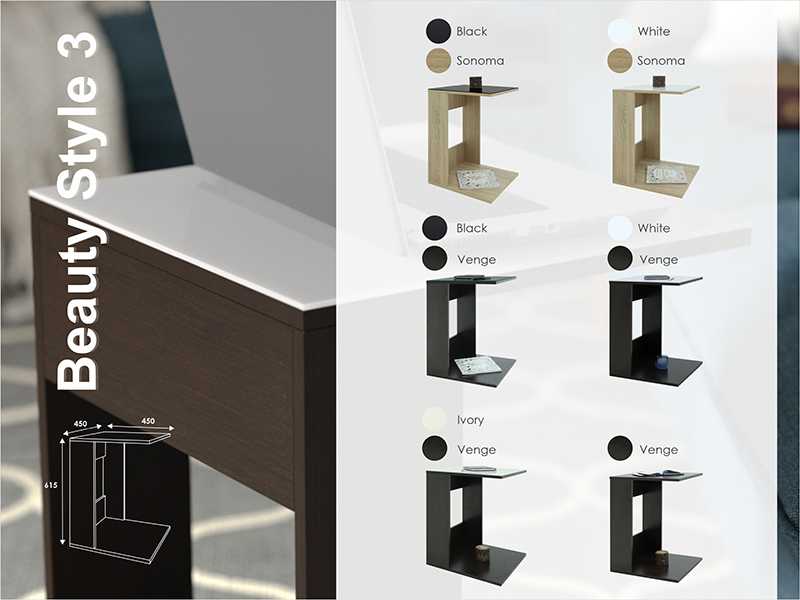 Приставной стол Мебелик BeautyStyle 3 007630 3