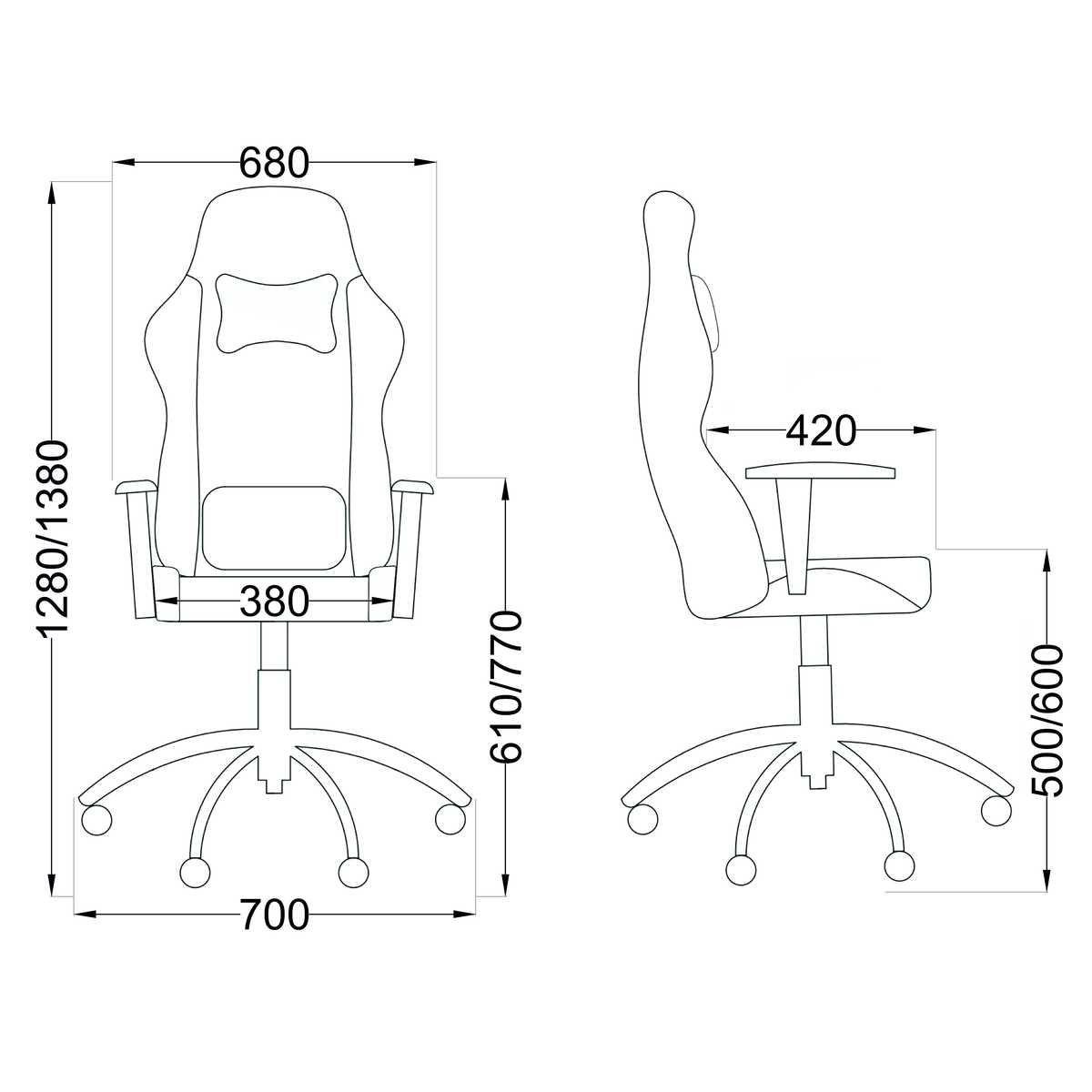 Игровое кресло AksHome Iron красный, экокожа 75221 1