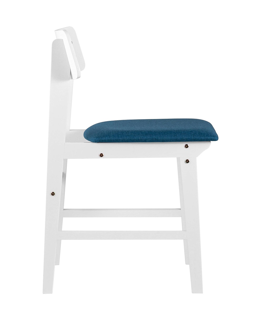Комплект стульев Stool Group ODEN WHITE мягкое сидение синее 2шт. MH52035 WHITE APPLE-7 BLUE X2 3
