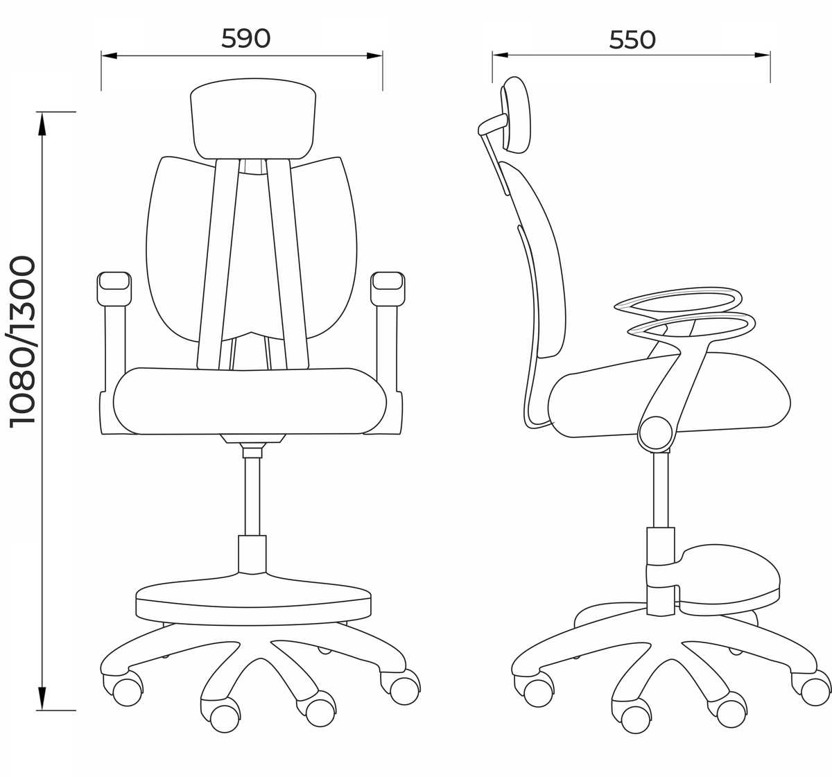 Детское кресло AksHome Twins серый, ткань 75267 1