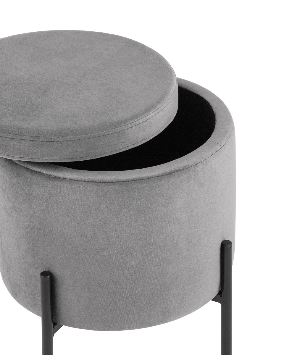 Пуф Stool Group Грейс велюр серый vd-grays-b27 3