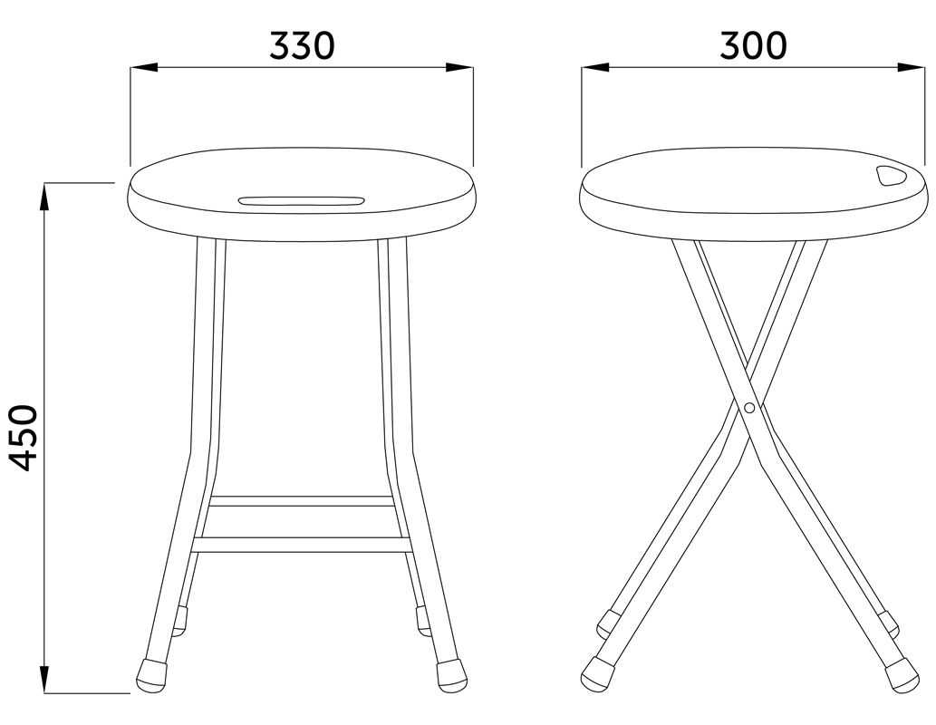 Складной стул AksHome белый, пластик 65931 1
