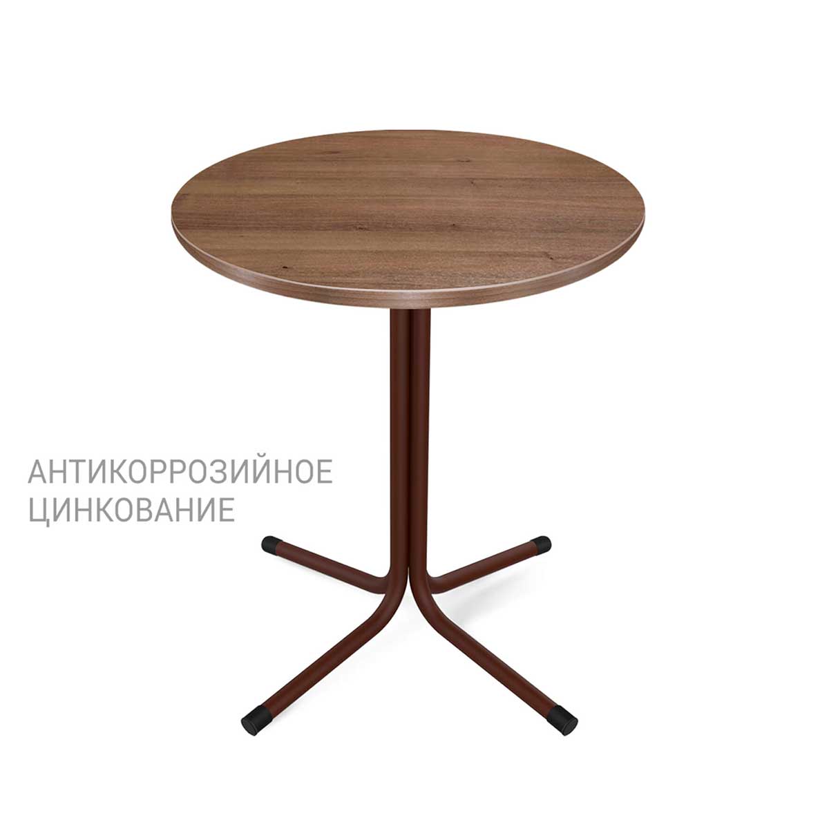 Кухонный стол Sheffilton SHT-TU7-1/70 МДФ коричн.муар(цинк)/черный/орех светлый 6227300114