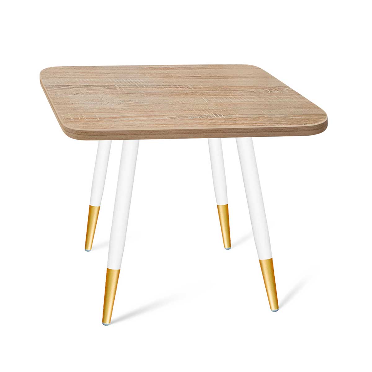 Кухонный стол Sheffilton SHT-TU14/60/60 ЛДСП белый муар/золото/дуб сонома 3769213805