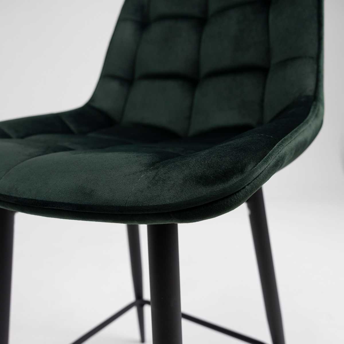 Полубарный стул AksHome Linx темно-зеленый, велюр 86208 3