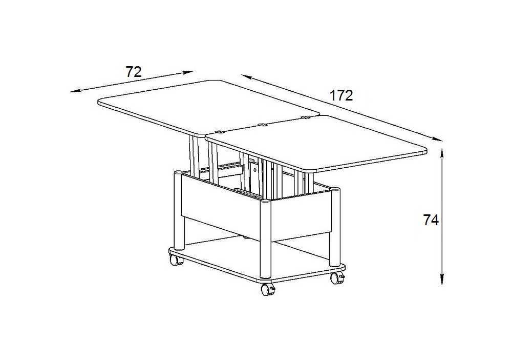 Стол-трансформер Woodville Виват 402953 1