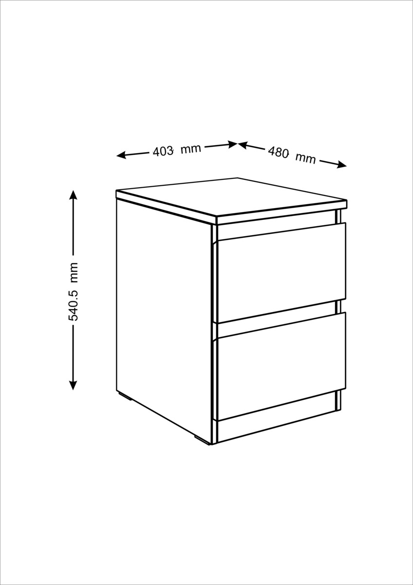 Прикроватная тумба Шведский Стандарт Мальта с 2 ящиками 2.05.03.010.5 3