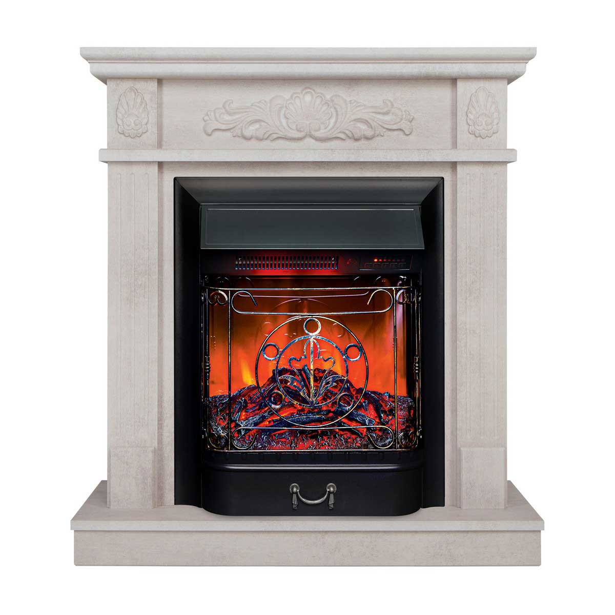 Электрокамин Realflame Adelaida WT с очагом Majestic Lux Black RC 305001