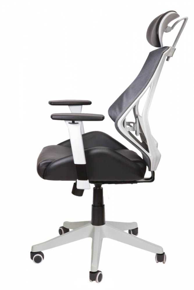 Офисное кресло AksHome Space серый + чёрный, сетка 45784 3
