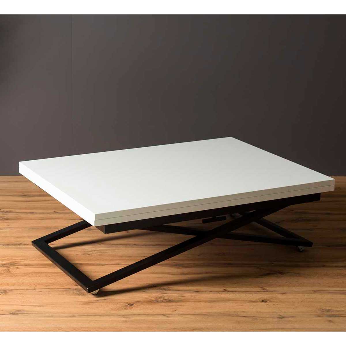 Стол-трансформер Levmar Compact D78/S53 (белый/черные опоры) 7125110719
