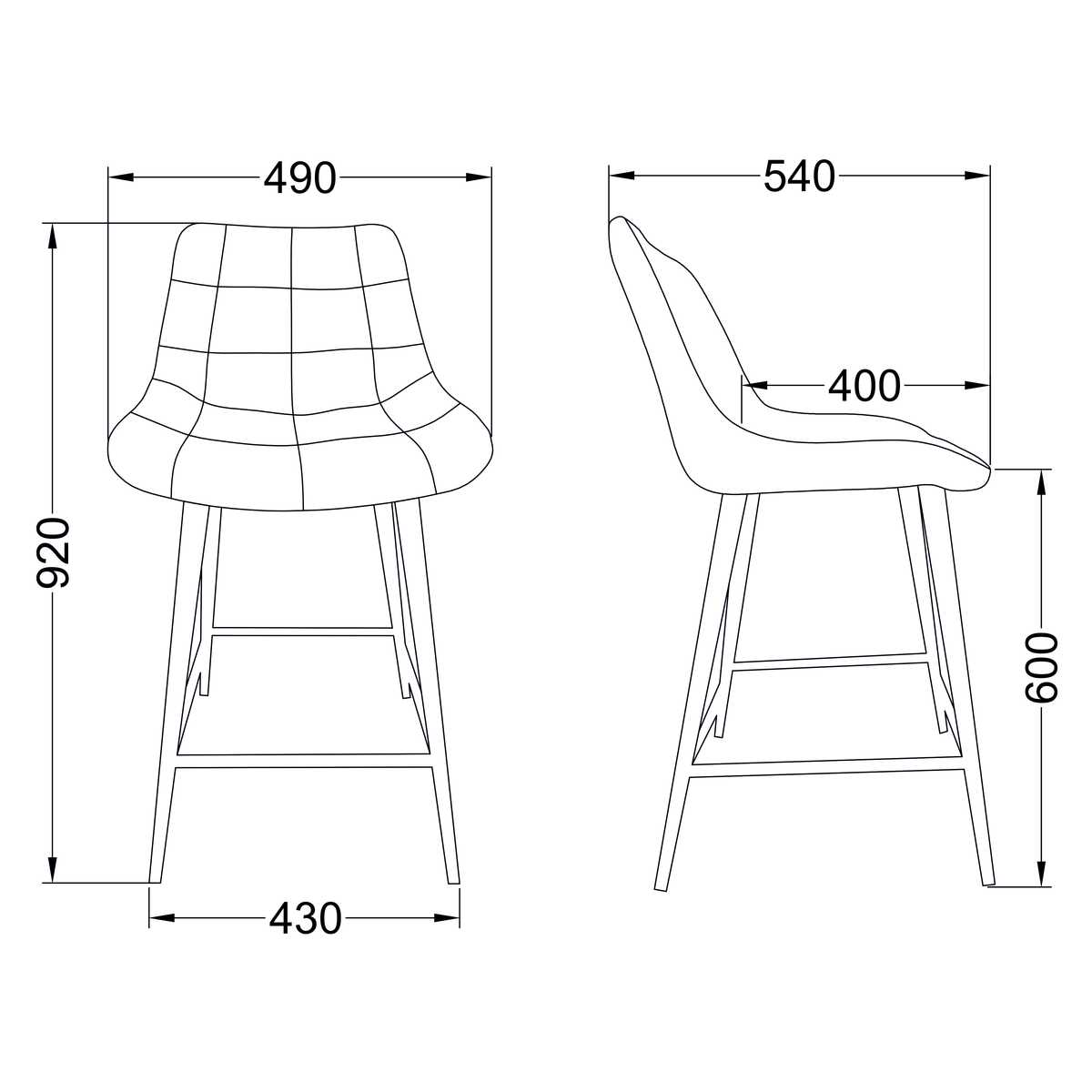 Полубарный стул AksHome Linx темно-зеленый, велюр 86208 1