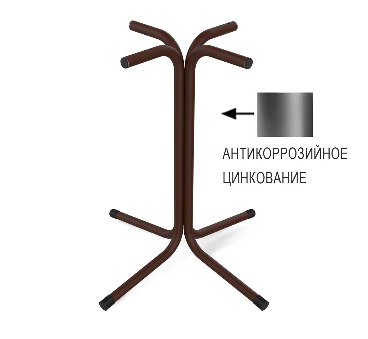 Кухонный стол Sheffilton SHT-TU7-1/70 МДФ коричн.муар(цинк)/черный/орех светлый 6227300114 5