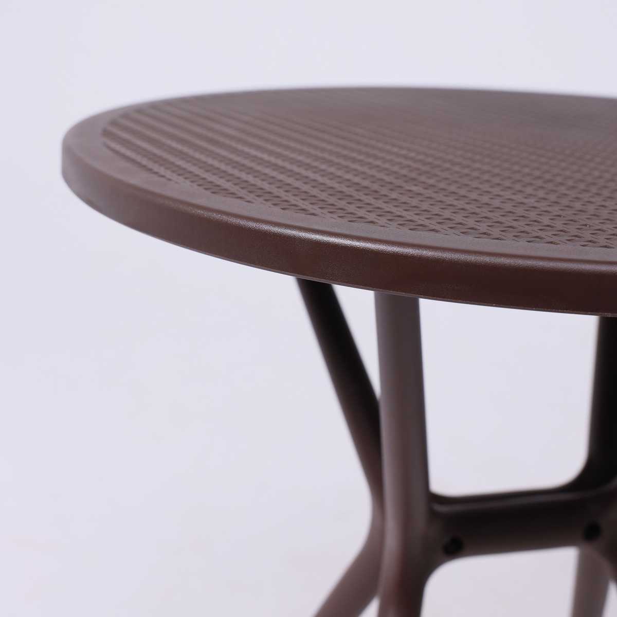 Садовый стол AksHome Palermo 65*71, пластик, коричневый 94019 5