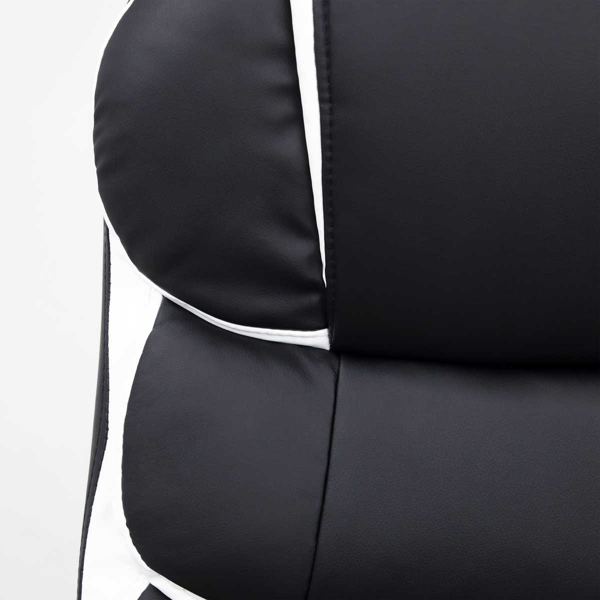 Игровое кресло AksHome Antony черный с белыми вставками, экокожа 86376 4