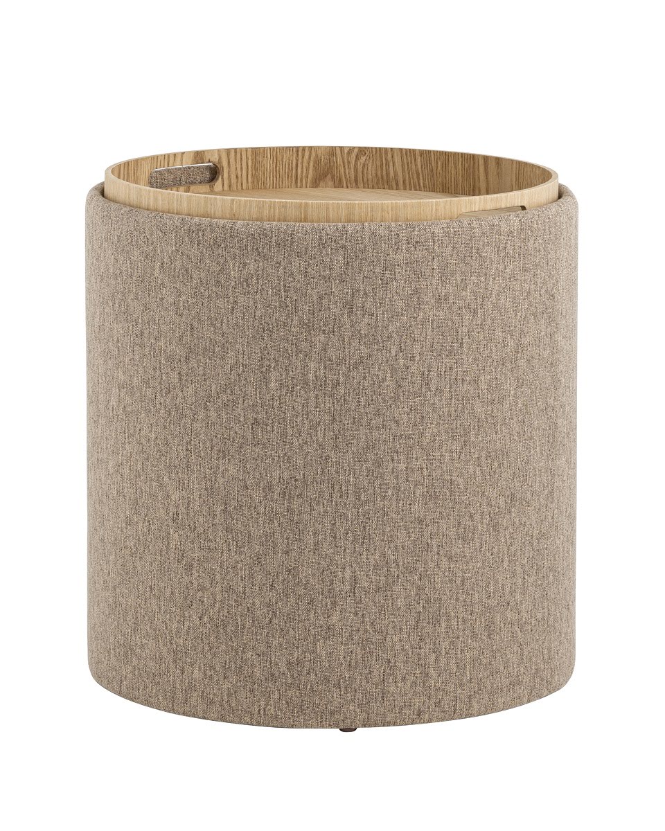 Пуф с ящиком Stool Group Хюгге S рогожка бежевая 19B260LS BY1701-3 3