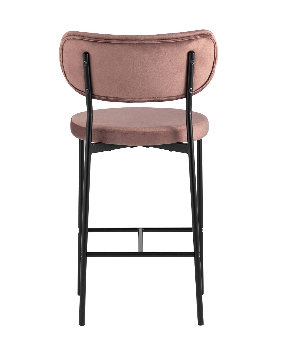 Полубарный стул Stool Group Барбара велюр пыльно-розовый CC-09006 HLR-44 4