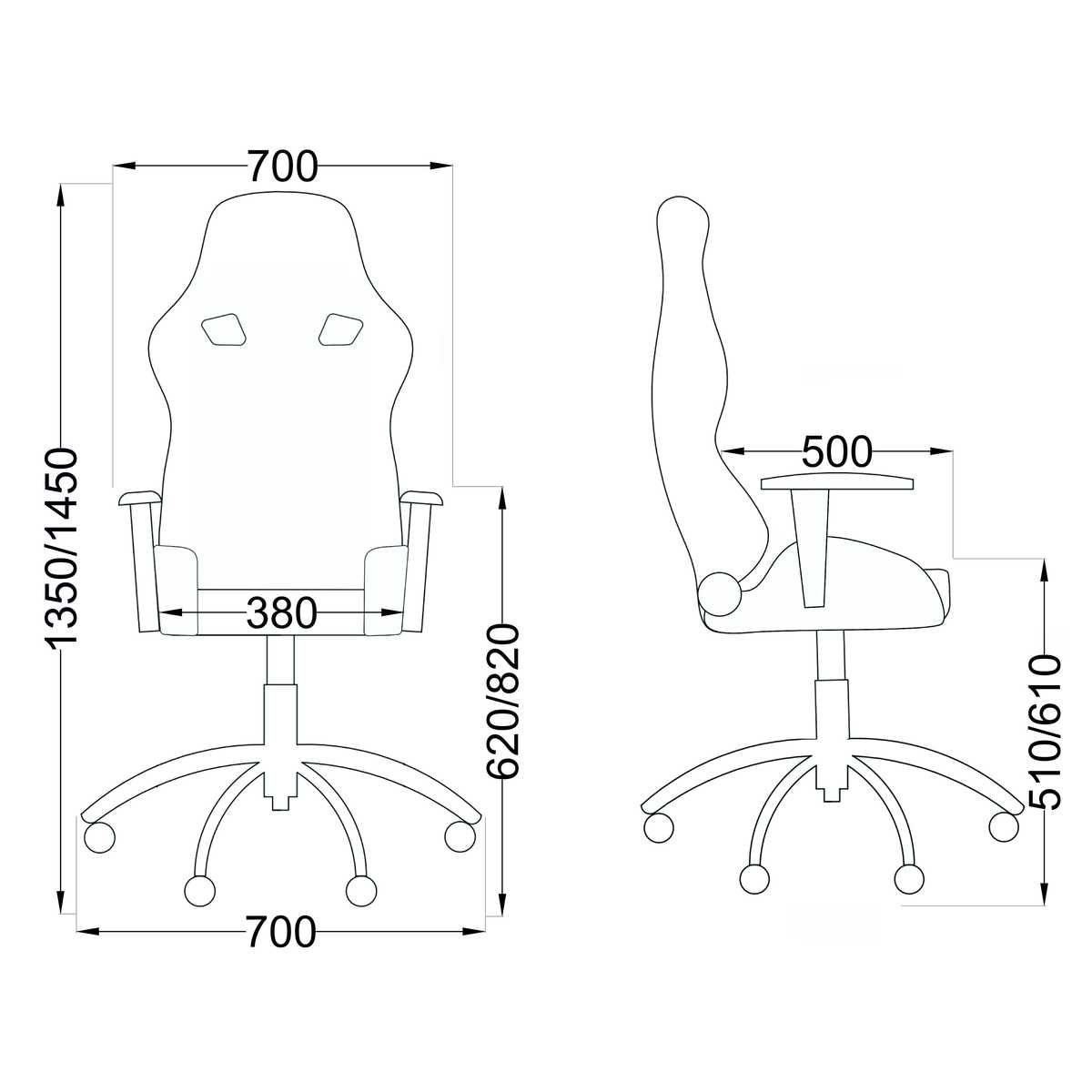 Игровое кресло AksHome Viking черный, экокожа 73351 1