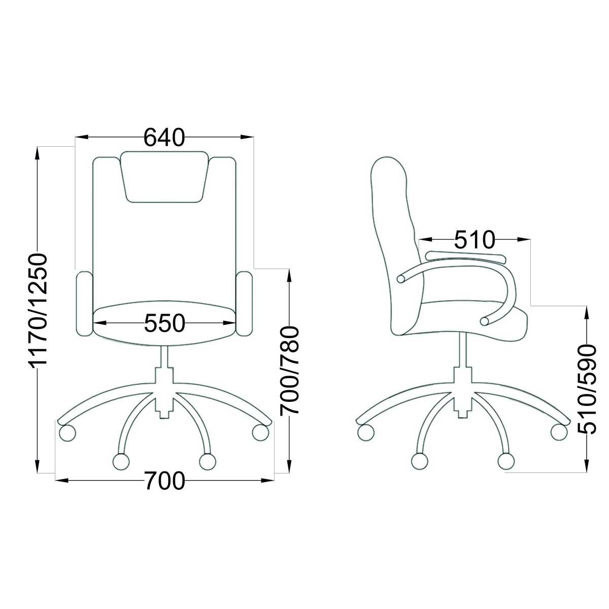 Кресло руководителя AksHome Paradis чёрный, экокожа 55016 1