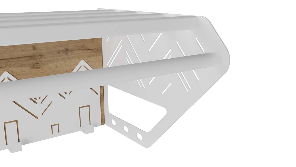 Настенная вешалка Калифорния Хигс В01 ЛДСП Дуб вотан/Белый 4847069302 3