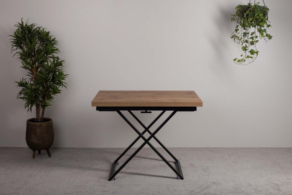 Стол-трансформер Levmar Compact D38/S53 (дуб вотан/черный) 1654436901 1