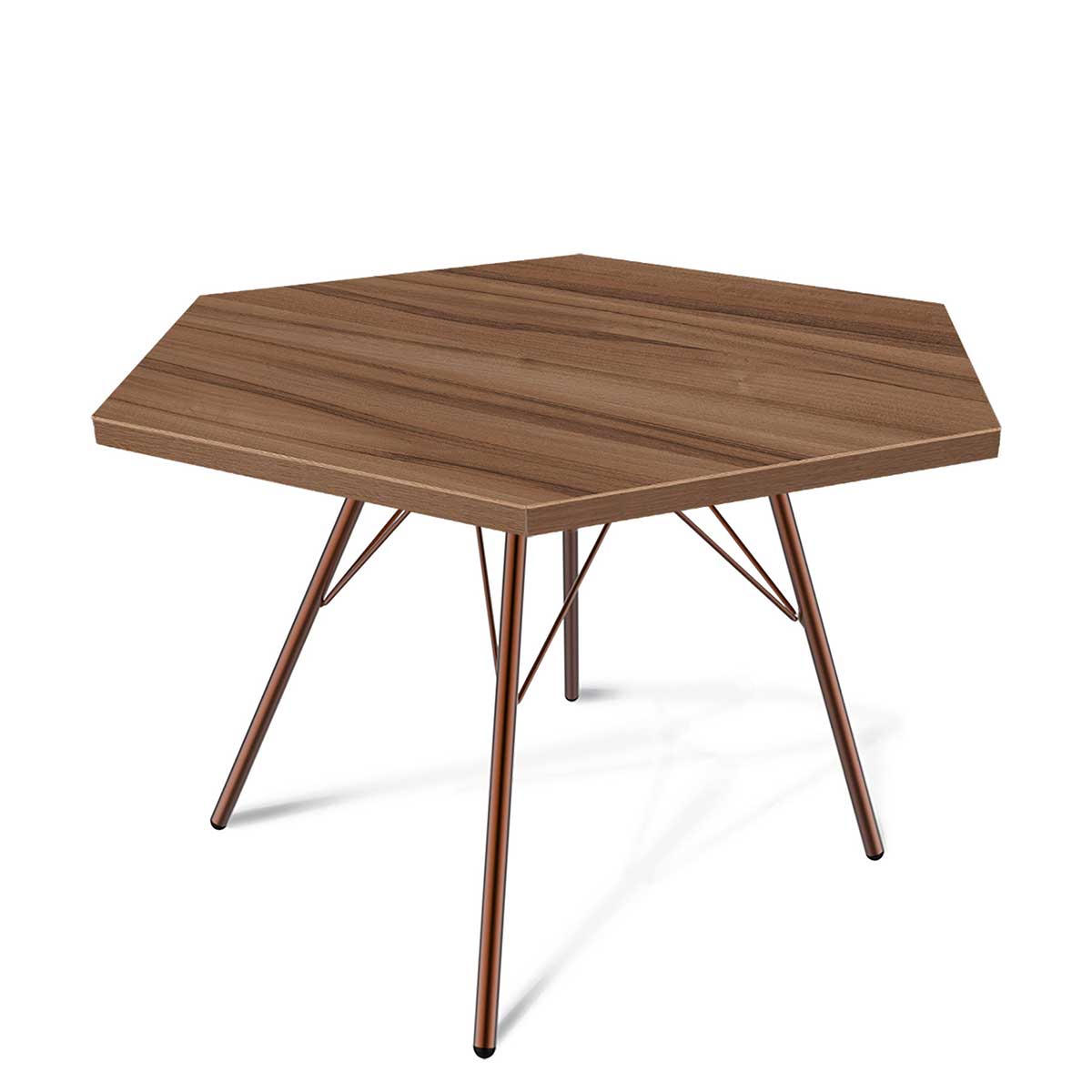 Журнальный стол Sheffilton SHT-S37/ЛДСП 70 медный металлик/орех тьеполо 2883914801