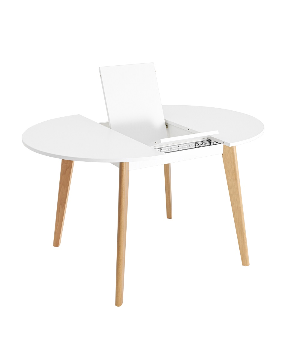 Кухонный стол Stool Group Rondo 100-135*100 бук/белый УТ000035280 3