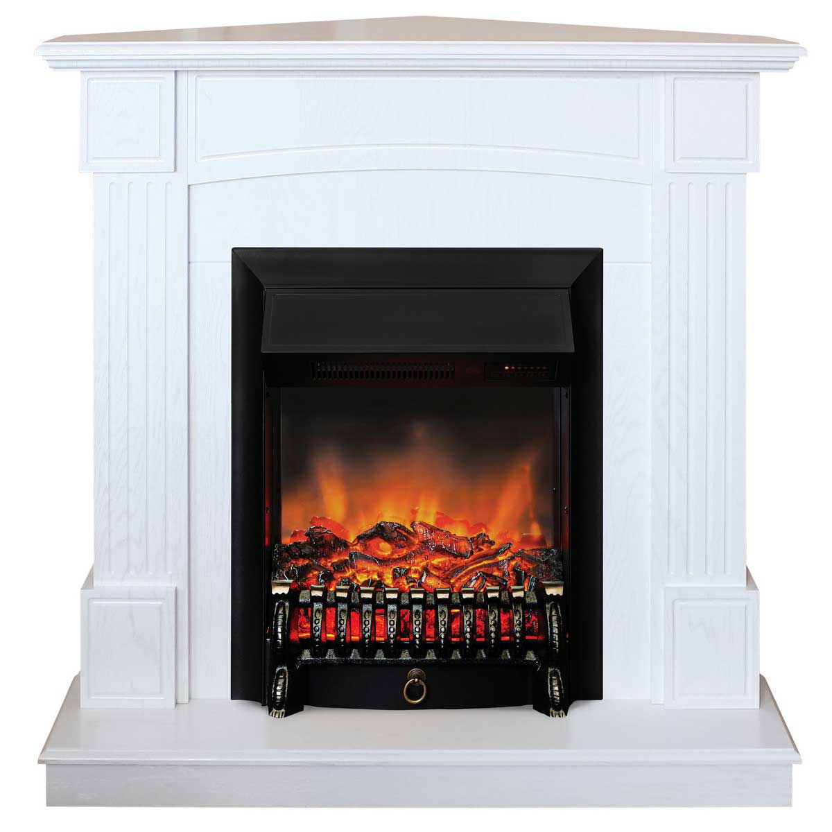 Электрокамин Realflame Andrea Corner WT с очагом Fobos Lux Black RC 302006