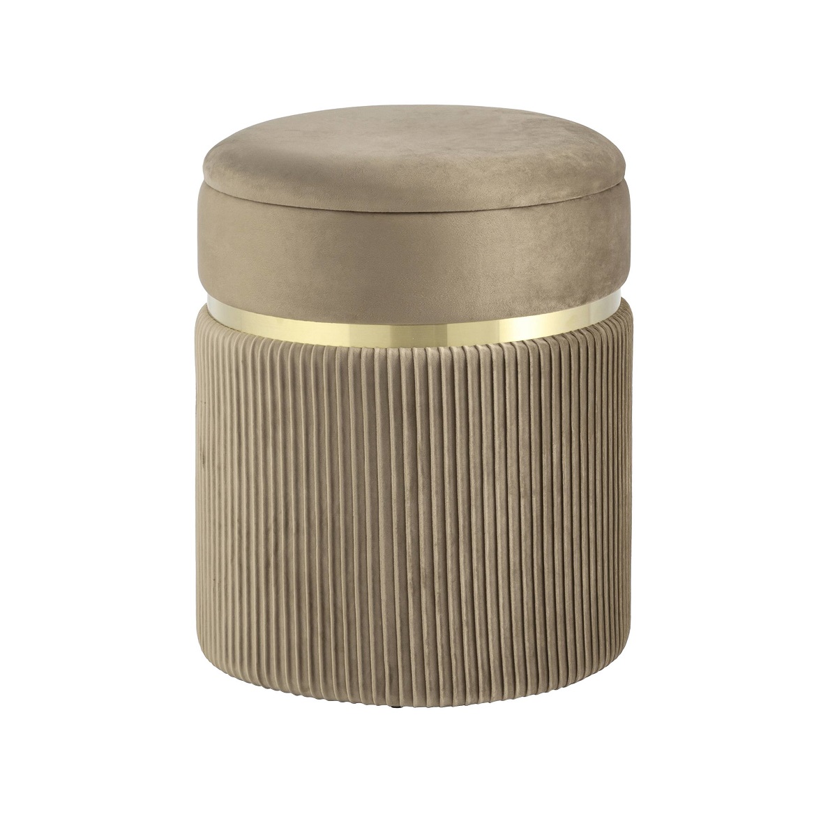 Пуф Stool Group Миранда с ящиком велюр бежевый 19B352VA-8167-7