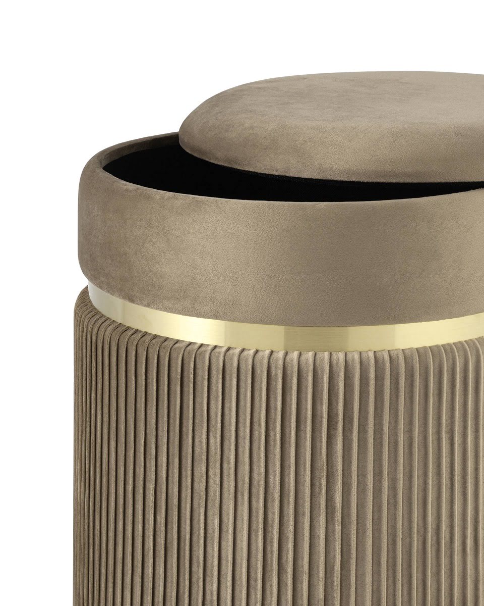 Пуф Stool Group Миранда с ящиком велюр бежевый 19B352VA-8167-7 2