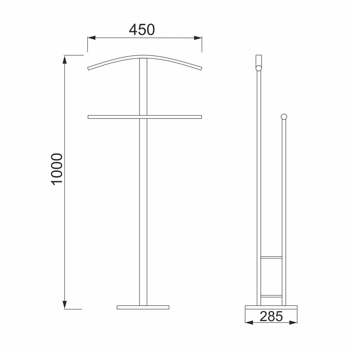 Костюмная вешалка AksHome Milo белый, металл 77621 1