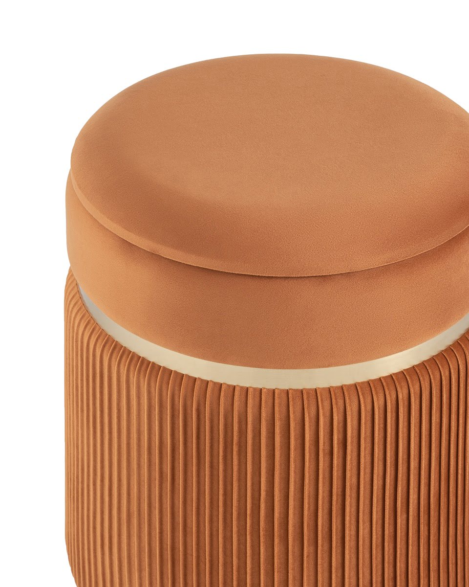 Пуф Stool Group Миранда с ящиком велюр оранжевый 19B352VA-8167-29 3