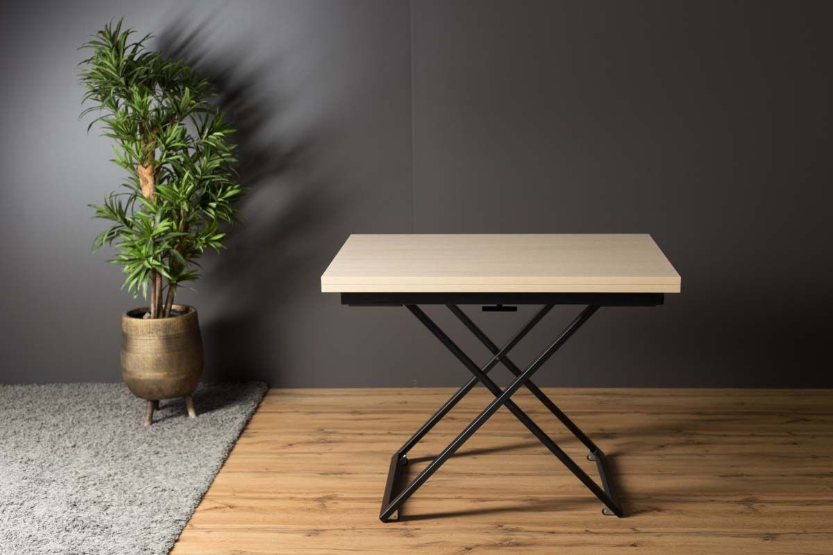 Стол-трансформер Levmar Compact D31/S53 (выбеленный дуб/черные опоры) 7335659301 2