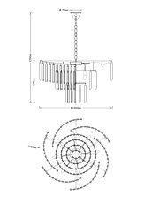 Подвесная люстра Moderli Ivo V7050-12P 1