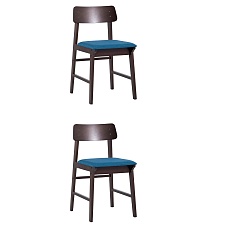 Комплект стульев Stool Group ODEN S NEW мягкое сидение синее 2 шт. MH52035 H3221-7 STEEL BLUEx2 KOROB