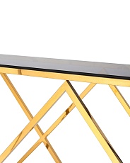 Консоль Stool Group ИНСИГНИЯ 120х40 стекло smoke сталь золото ECST-026-TG-SK (120x40) 1