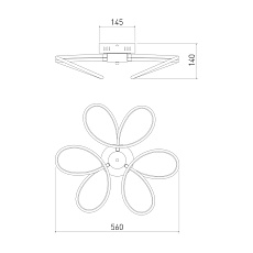 Потолочный светильник Eurosvet 90083/3 хром 1