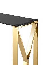 Консоль Stool Group КРОСС 115х30 стекло smoke сталь золото ECST-008-TG-SK 3