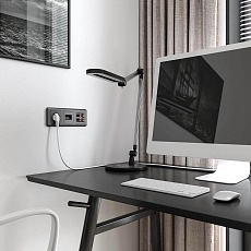 Накладка для двойной розетки Werkel Еthernet RJ-45 графит рифленый W1191104 4690389158704 1