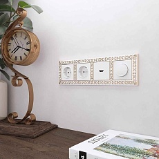 Рамка Werkel на 4 поста (белое золото) a050935 4690389158278 1