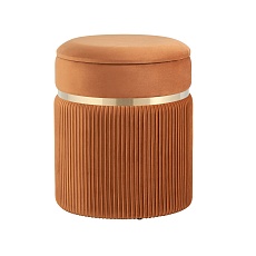 Пуф Stool Group Миранда с ящиком велюр оранжевый 19B352VA-8167-29