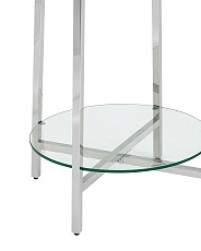 Стеллаж Stool Group Ланс прозрачное стекло сталь серебро EDCS-005 2