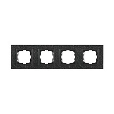 Рамка 4-постовая Mono Electric Style Granit чёрный гранит 107-610000-163