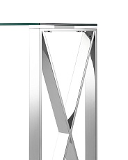Консоль Stool Group КРОСС 115х30 прозрачное стекло сталь серебро ECST-008 2