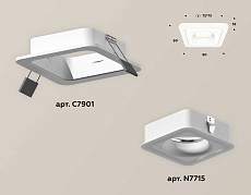 Комплект встраиваемого светильника Ambrella light Techno Spot XC (C7901, N7715) XC7901011 1