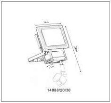 Прожектор светодиодный Lucide Led Projectors-IR 20W 4000K 14890/20/30 3