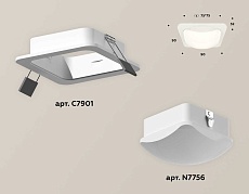 Комплект встраиваемого светильника Ambrella light Techno Spot XC (C7901, N7756) XC7901014 1