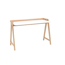 Письменный стол Stool Group Pyramid 118*53 белый/светлое дерево УТ000036011