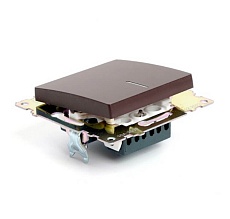 Выключатель одноклавишный Stekker Катрин с подсветкой шоколад GLS10-7101-04 49022 3